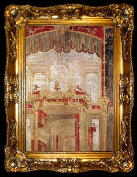 framed  unknow artist Fourth Style painting from Herculaneum, ta009-2